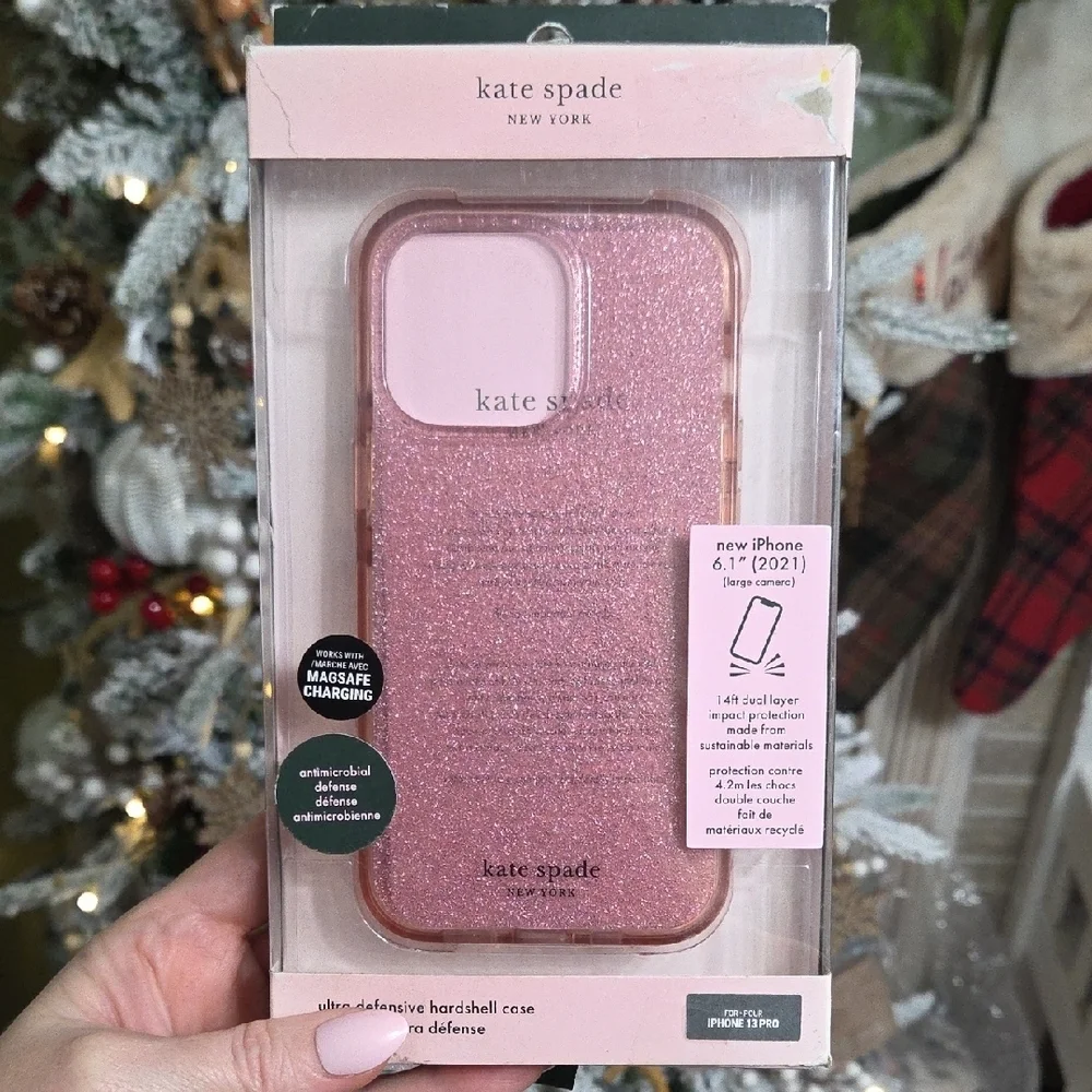 Kate Spade Rose Glitter iPhone Case